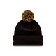 Side view of the Carlton New Era Wheat Knit beanie.
