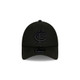 Side view of the Carlton New Era Black 9Forty Snapback cap.