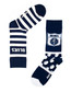 Pack view of the Carlton Foot-ies 2 Pack Heritage Stripe Socks.