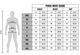 PUMA Men's Size Guide graphic.