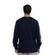 Side view of the W24 Carlton Men's Patchwork Long Sleeve Tee.