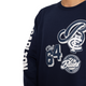 Side view of the W24 Carlton Mens Patchwork Crew sweatshirt.