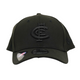 Front view of the Carlton New Era Black On Black 39THIRTY cap.