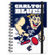 Official Carlton Hardcover A4 Notebook with retro mascot design.