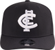 Front view of the 2025 Carlton New Era 9Seventy cap.