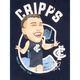 Close-up of the Patrick Cripps graphic on the 2025 Youth Signature Hoodie.