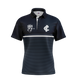 Carlton Men's Sandman Golf Polo by Ashtabula with navy and white stripes.