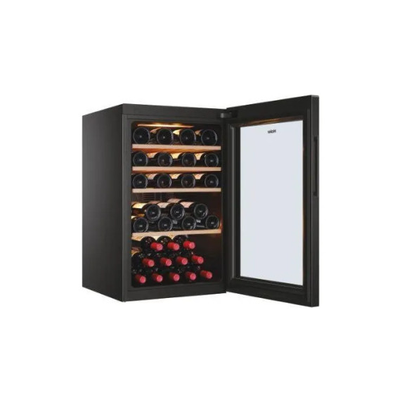 Haier HWS49GA Wine Bank 50 Series 5 Cantinetta Vino 49 Bottiglie Classe energetica F Ripiani 4+1 Sistema luci 3D 50 cm Nero