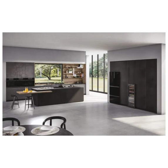 Haier Wine Bank 50 Serie 7 HWS77GDAU1 Cantinetta Vino con Compressore Libera Installazione Nero 77 Bottiglie