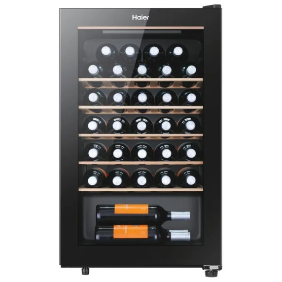 Haier Wine Bank 50 Serie 3 HWS33GGFR Cantinetta Vino con Compressore Libera Installazione Nero 33 Bottiglie