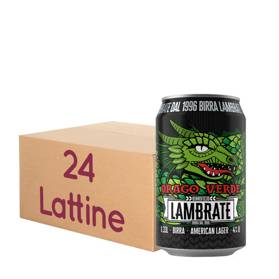 Drago Verde Lambrate - American Lager - LATT. 33 Cl KIT 24