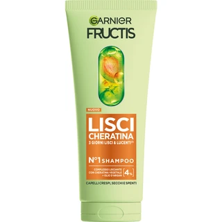 FRUCTIS SHAMPOO LISCI CHERATINA N°1 CAPELLI CRESPI, SECCHI E SPENTI TUBO 200 ML