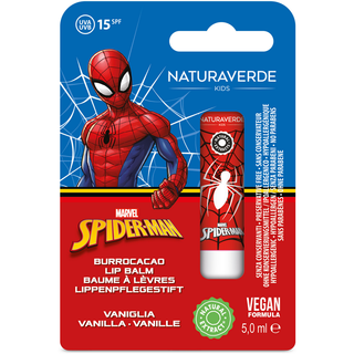 NATURAVERDE KIDS SPIDER MAN BURROCACAO SPF15 VANIGLIA 5,0 ML