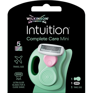 WILKINSON INTUITION COMPLETE CARE MINI CON TRAVEL CASE RASOIO 5 LAME 