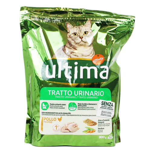 ULTIMA CAT TRATTO URINARIO CROCCHETTE POLLO - RISO - VERDURE BUSTA 800 grammi