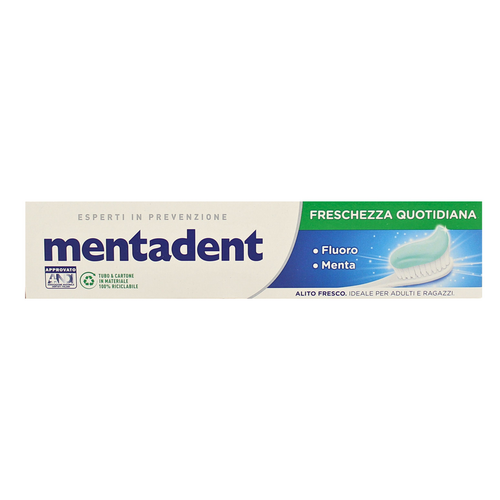 MENTADENT DENTIFRICIO FRESCHEZZA QUOTIDIANA FLUORO E MENTA 100 ML