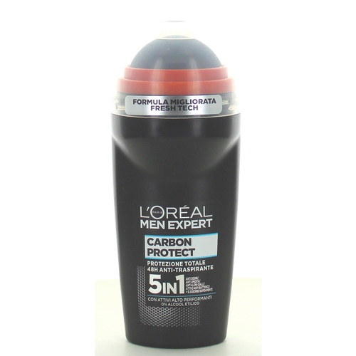 L'OREAL MEN EXPERT DEODORANTE ROLL-ON CARBON PROTECT 5in1 50 ML