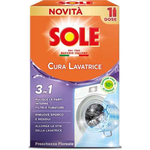 SOLE CURA LAVATRICE LIQUIDO 3in1 FRESCHEZZA FLOREALE 250 ML