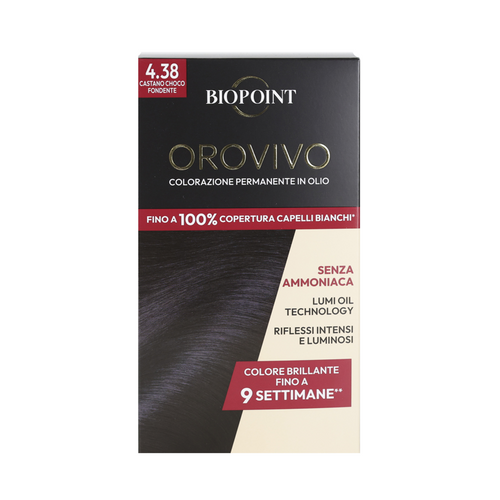 BIOPOINT OROVIVO COLORE 4.38 CASTANO CIOCCOLATO FONDENTE