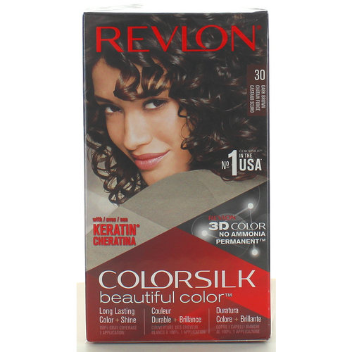 REVLON COLOR SILK 30 CASTANO SCURO PERMAMENTE SENZA AMMONIACA REVLON COLOR SILK 30 CASTANO SCURO PERMAMENTE SENZA AMMONIACA