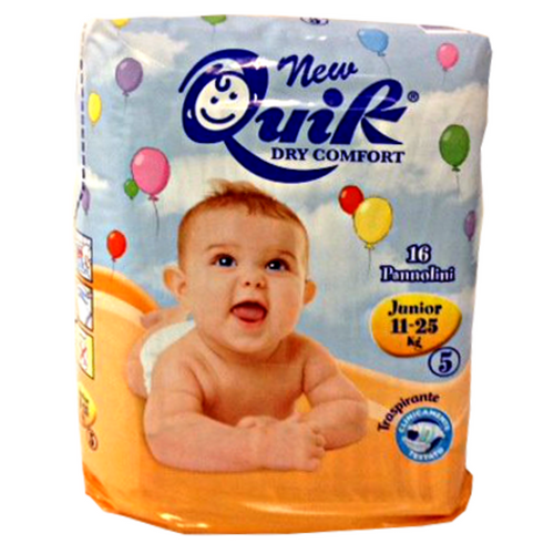 QUIK PANNOLINI 5 JUNIOR 11-25 KG.16 PZ  QUIK PANNOLINI 5 JUNIOR 11-25 KG.16 PZ