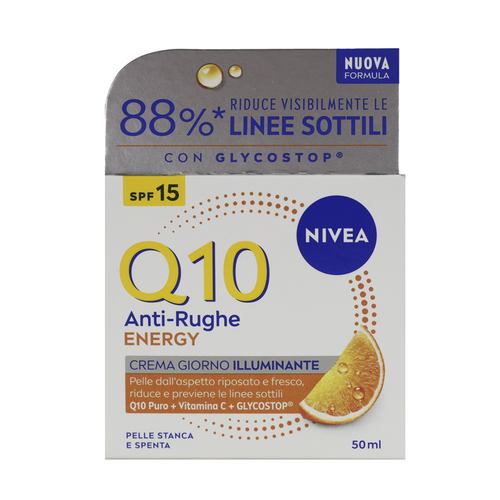 NIVEA VISO Q10 ENERGY CREMA ANTI-RUGHE GIORNO ILLUMINANTE SPF15 PELLE STANCA E SPENTA 50 ML