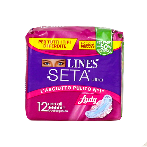 LINES SETA ULTRA LADY CON ALI 12 PZ ASSORBENTI