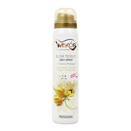 WEXOR ELISIR TESSUTI DEO SPRAY PROFUMA e PROTEGGE YLANG YLANG, CASHMERE e LEGNO DI PATCHOULI FORMATO TRAVEL 100 ML