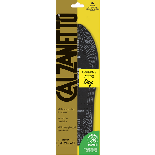 CALZANETTO SOLETTA CARBONE ATTIVO DRY PROPLANET 1 PAIO MISURA 24-46 