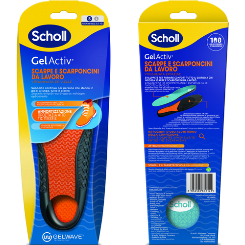 SCHOLL SOLETTE GEL ACTIV SCARPE E SCARPONCINI DA LAVORO TAGLIA S 35,5 - 40,5 SCHOLL SOLETTE GEL ACTIV SCARPE E SCARPONCINI DA LAVORO TAGLIA S 35,5 - 40,5