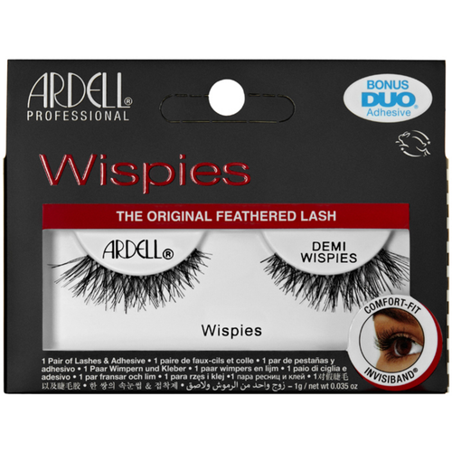 ARDELL DEMI WISPIES INVISIBANDS BLK