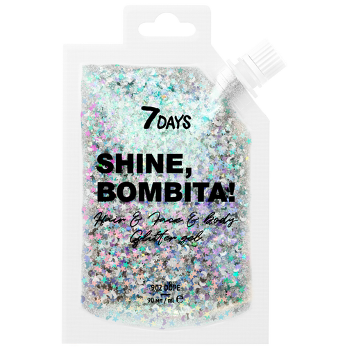 7 DAYS GEL GLITTER CORPO E CAPELLI 902 DOPE 90 ML