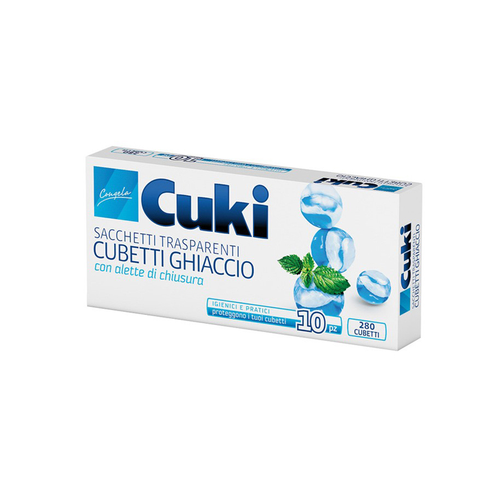 CUKI CUBETTI GHIACCIO CON ALETTE DI CHIUSURA - 280 CUBETTI