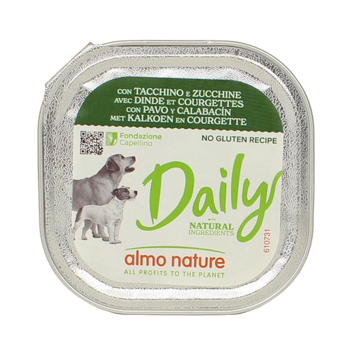 ALMO NATURE DAILY CANE TACCHINOeZUCCHINE VASCHETTA 100 Grammi
