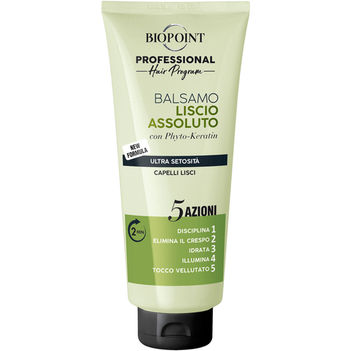 BIOPOINT PROFESSIONAL LISCIO ASSOLUTO BALSAMO FORMULA ULTRA SETOSITA' 5 AZIONI CAPELLI LISCI TUBO 350 ML BIOPOINT PROFESSIONAL LISCIO ASSOLUTO BALSAMO FORMULA ULTRA SETOSITA' 5 AZIONI CAPELLI LISCI TUBO 350 ML