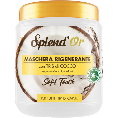 SPLENDOR MASCHERA CAPELLI RIGENERANTE TRIS DI COCCO PER TUTTI I TIPI DI CAPELLI 1000 ML