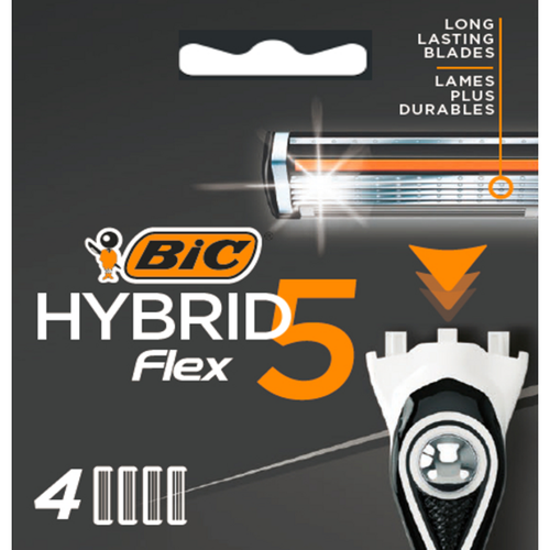 BIC RASOIO HIBRID 5 FLEX RICARICA 4 PEZZI