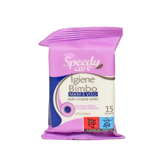 SPEEDY CARE 15 SALVIETTE IGIENE BIMBO MANI e VISO