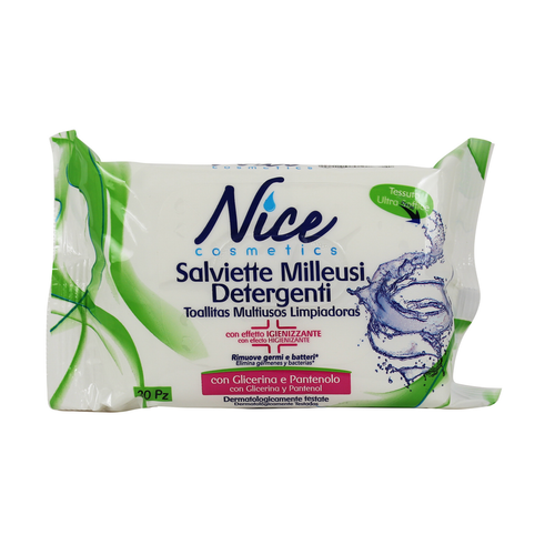 NICE 20 SALVIETTE MILLEUSI DETERGENTE EFFETTO IGIENIZZANTE