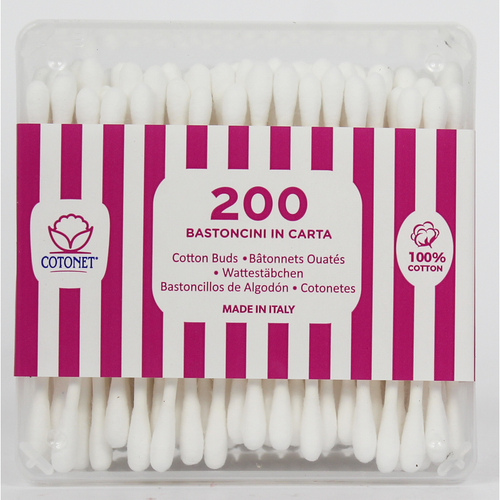COTONET PULIORECCHIE COTTON FIOC CARTA 200 PZ. BIODEGRADABILI IN SCATOLA
