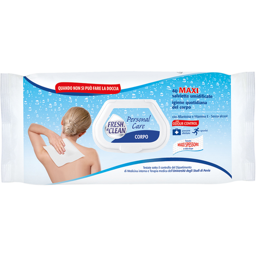 FRESH & CLEAN SALVIETTE MAXI PERSONAL CARE IGIENE QUOTIDIANA CORPO 40 PZ 