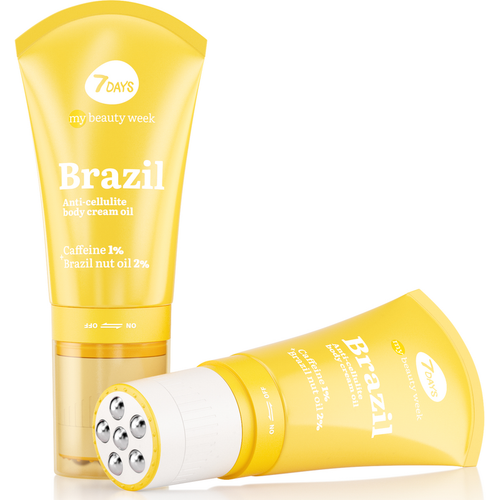 7 DAYS MASSAGGIATORE ANTICELLULITE BRAZIL CON OLIO-CREMA CAFFEINA E NOCE BRASILIANA 130 ML