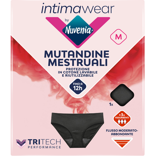 NUVENIA INTIMA WEAR MUTANDINE MESTRUALI BLACK TAGLIA M