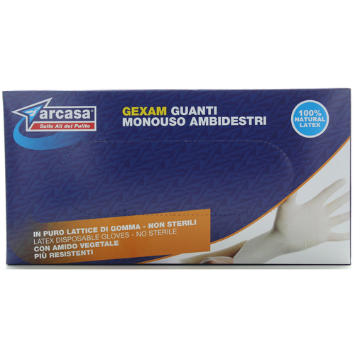 ARCASA GUANTI GEXAM LATTICE MONOUSO 100 PZ MISURA 6 