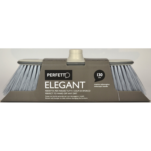 PERFETTO SCOPA CON PARACOLPI "ELEGANT" + MANICO TELESCOPICO