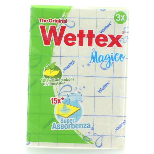 WETTEX PANNO MAGICO 3 PZ. - COLORI ASSORTITI GIALLO / BIANCO