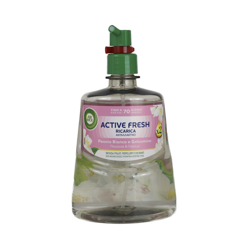 AIRWICK ACTIVE FRESH RICARICA PER DIFFUSORE AUTOMATICO FRAGRANZA PEONIA BIANCA E GELSOMINO 228 ML