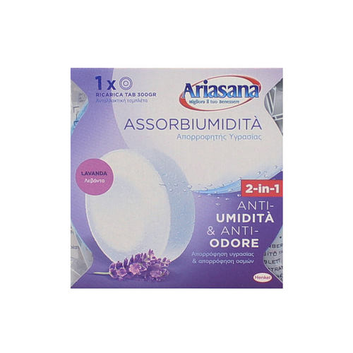 ARIASANA ASSORBIUMIDITA' POWER TAB RICARICA MICRO 2IN1 LAVANDA 300 GRAMMI