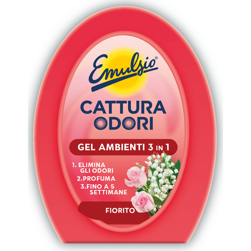 EMULSIO IL CATTURA ODORI GEL PER AMBIENTI PROFUMAZIONE FIORITA 150  grammi