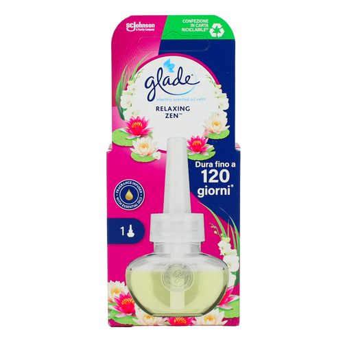 GLADE ELECTRIC ESSENTIAL OIL RICARICA LIQUIDA RELAXING ZEN 20 ML DURATA 120 GIORNI per DIFFUSORE ELECTRIC 